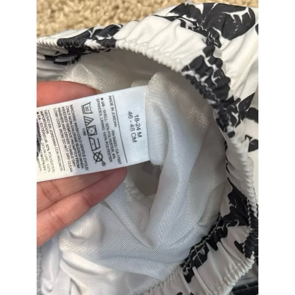 Boys Swim Set Leveret Baby 12-18mo top, Old Navy Palm Print Trunks 18-24mo